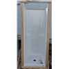 Image 1 : White Shower Stall Unit With Corner Shelves & Standard Drain Opening – 31″x31[x=#8