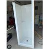 Image 3 : White Shower Stall Unit With Corner Shelves & Standard Drain Opening – 31″x31[x=#8