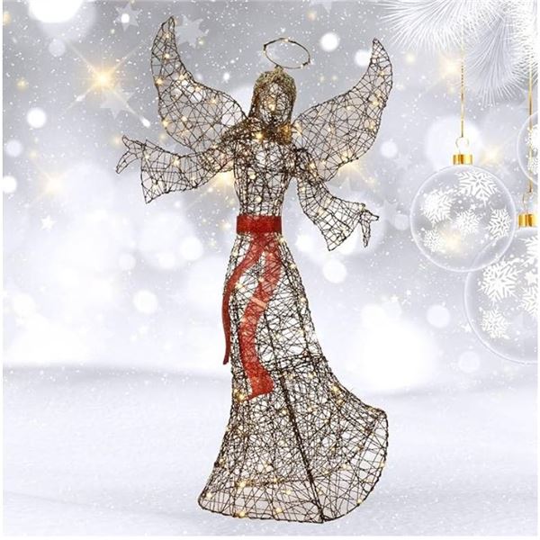 5FT Outdoor Angel Christmas Decoration – HOYECHI Light Up Christmas Decorations Rattan Ange