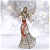 Image 1 : 5FT Outdoor Angel Christmas Decoration – HOYECHI Light Up Christmas Decorations Rattan Ange