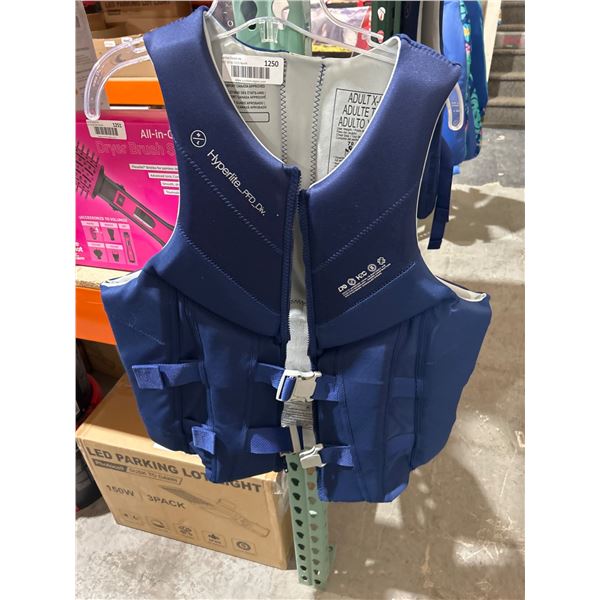 Hydroprene Life Vest Adult X-Large, Blue, USCG Approved