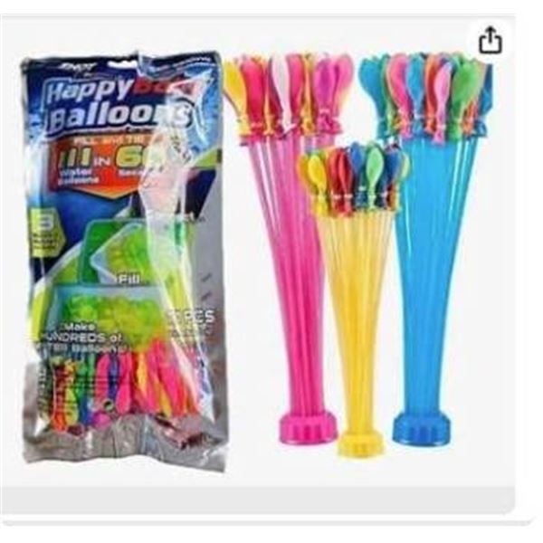 Lot of 5 Happy Balloons Rapid Fill Water Balloons