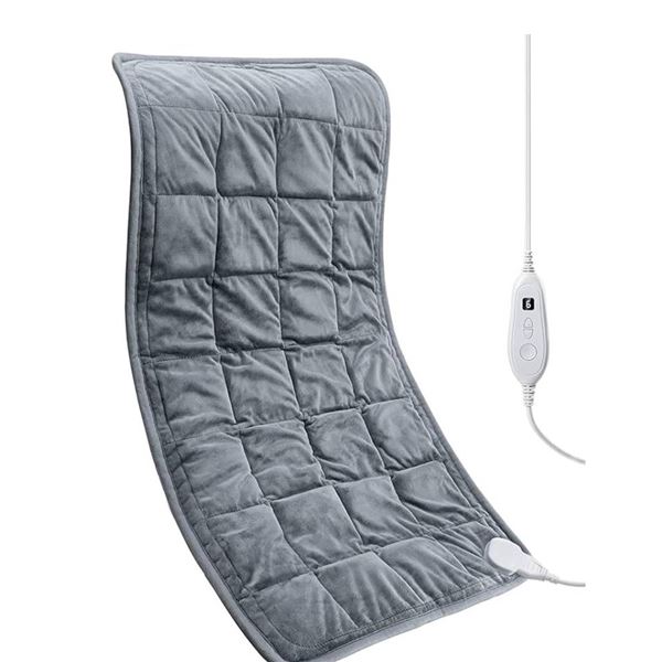Weighted Heating Pad 17”x 33″ XXXL Electric Heating Pad for Back Pain Relief