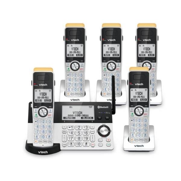 VTech DS6124-6 5-Handset Cordless Phone with Answering System and Bluetooth