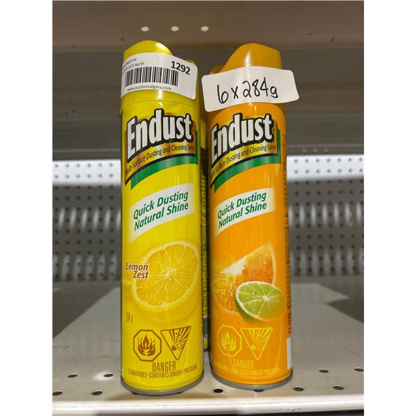 Endust Quick Dusting Natural Shine Lemon Zest 284g Aerosol Spray (Set of 6)
