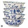 Image 1 : Maison Noire 8-Piece Porcelain Bowl and Chopstick Set