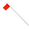 Image 1 : Johnson Stake Flags Red 100 Pack Lot of 4 Units