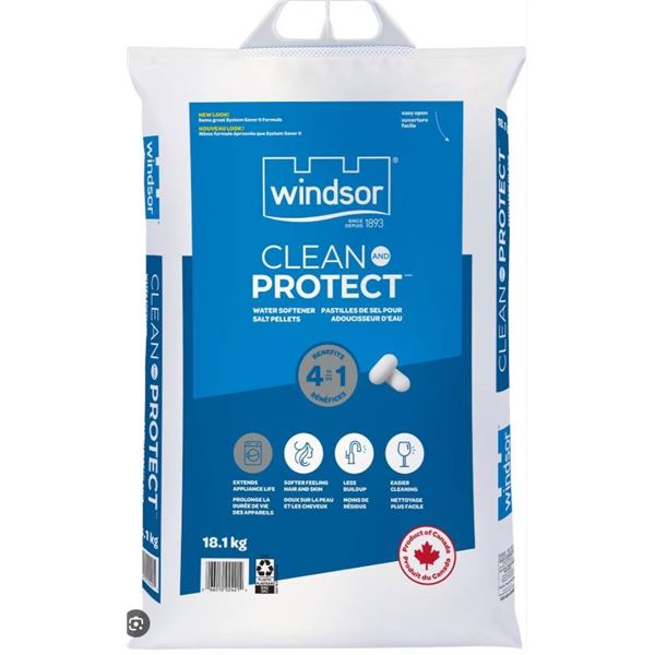 Lot of 2 – Windsor Clean and Protect Water Softener Salt Pellets 18.1 kg