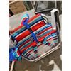 Image 3 : Tommy Bahama Backpack Chair With Striped Design and Storage Features