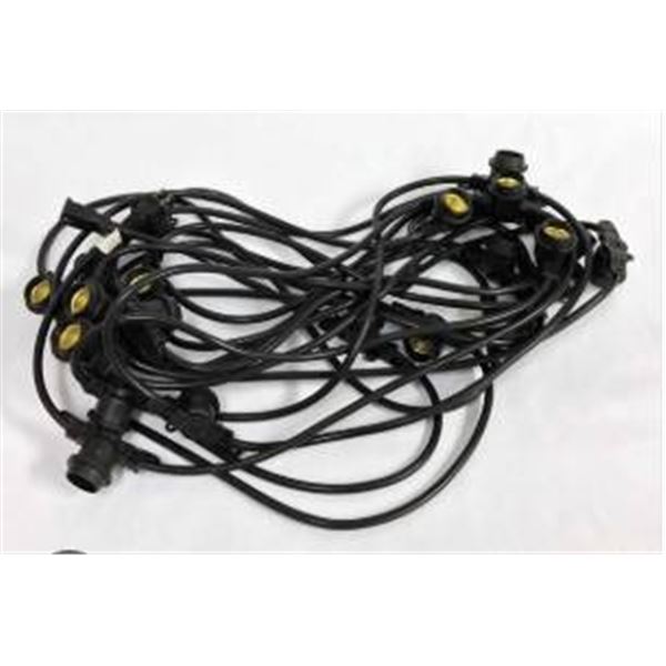 48′ Black Commercial Medium String Light