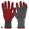 Image 1 : Hand Crew Foam Latex Coated Gloves, 7 Pairs, Size Large, Red/Black
