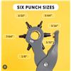 Image 1 : General No. 72 Revolving Punch for Leather, Plastic, and Rubber Materials