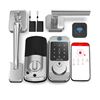 Image 1 : SMONET Front Door Lock Handle Set With Bluetooth, Keypad, and App Control