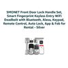Image 2 : SMONET Front Door Lock Handle Set With Bluetooth, Keypad, and App Control