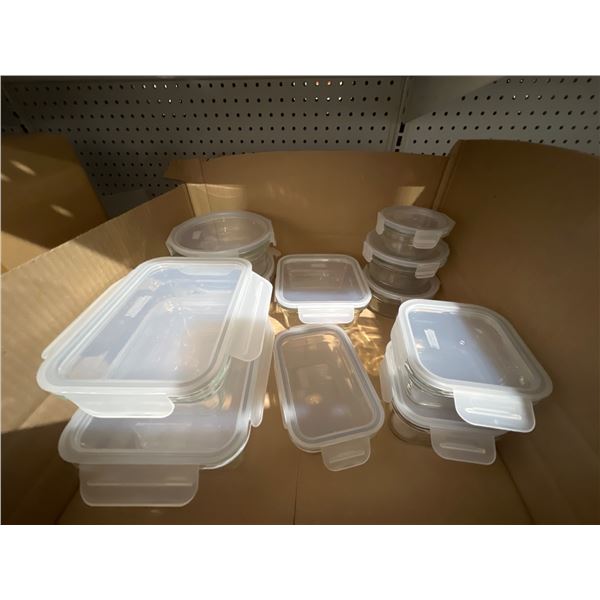 Glasslock 22-Piece Glass Food Storage Set with Lids