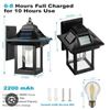 Image 1 : 2 Pack – Solar Wall Lights with LED Bulbs and 3.7V Battery System