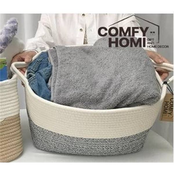 Comfy-Homi Storage Cotton Baskets with Barcode X002LWBH0D
