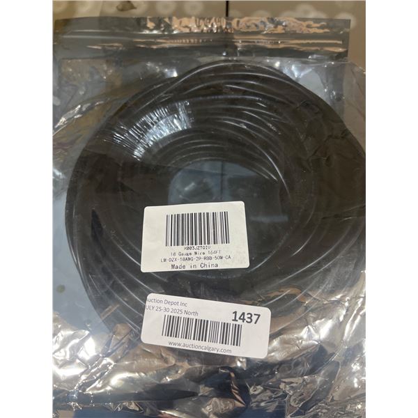 Electrical Wire Roll, Black, 300V 18AWG