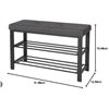 Image 1 : Neatfreak Upholstered Shoe Storage Bench with Shelving