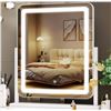 Image 1 : LED Lighted Makeup Vanity Mirror With 360-Degree Rotation – White