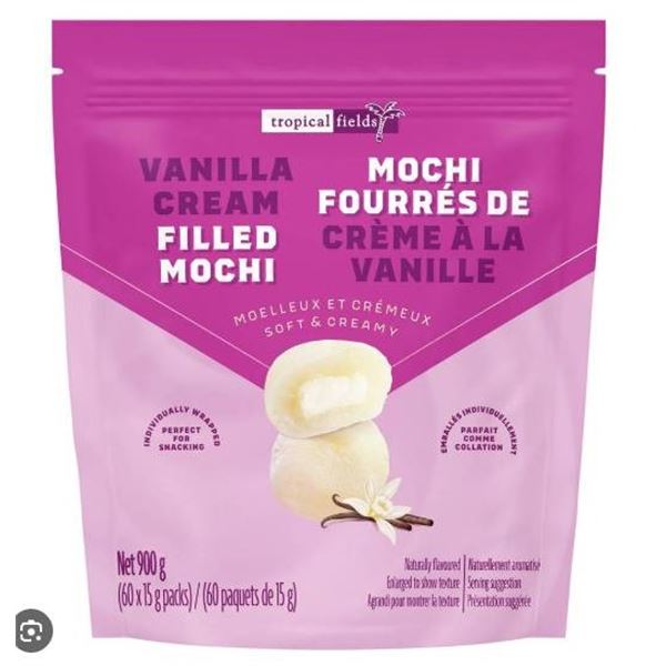 Tropical Fields Vanilla Cream Filled Mochi 60 Count, 1.5 kg