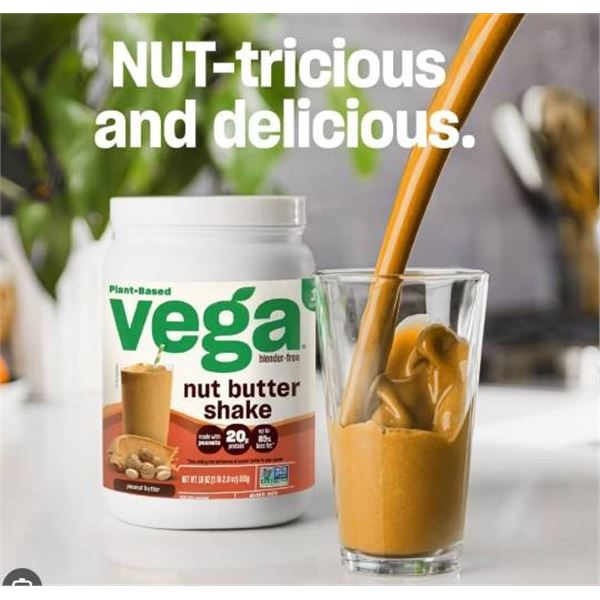 Vega Plant-Based Protein Powder, Peanut Butter Flavor, 511g