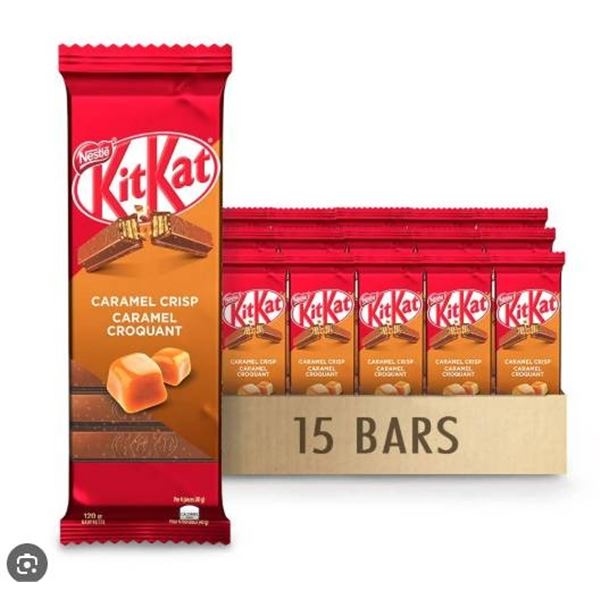 Nestle KitKat Caramel Crisp 15 x 120 g Lot with Barcode 0-00-55000-38441-4
