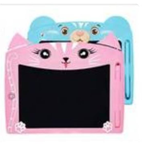 LCD Colorful Writing Tablet for Kids with Pink Animal Design