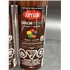 Image 2 : Krylon Colormaxx Paint + Primer Gloss Leather Brown 340g, Set of 3