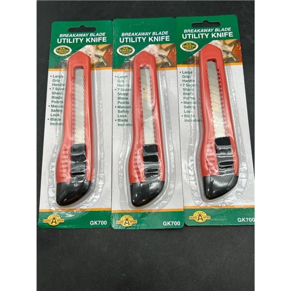 Breakaway Blade Utility Knife GK700 Lot of 3