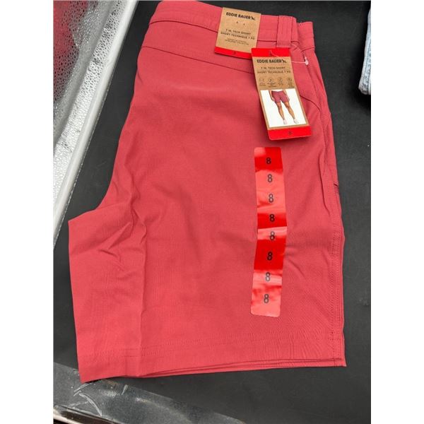 Eddie Bauer 7 In. Tech Short Size 8 in Red