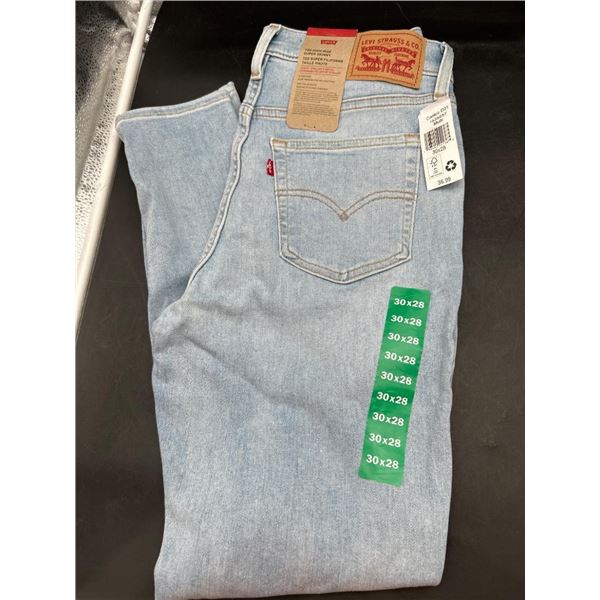 Levi’s 720 High-Rise Super Skinny Women’s Jeans, Size 30×28, Light Wash