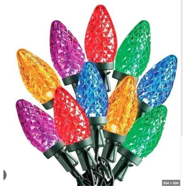 Sylvania Stay-Lit LED C9 Multicolor Lights – 100 Lights
