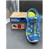 Image 3 : Eddie Bauer Adjustable Fit Kids Sandals, Size 13, Blue and Green