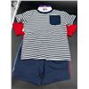 Image 2 : Pekkle 4-Piece Toddler Set,  Graphic Shirt and Shorts, 24M