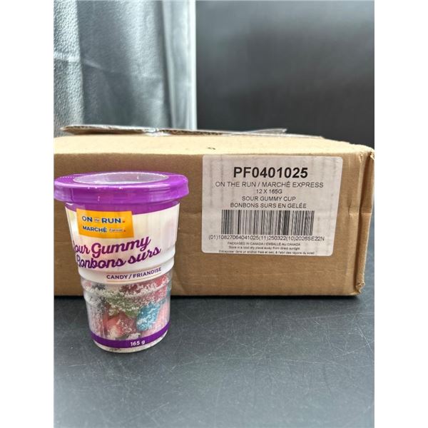 On the Run Sour Gummy Cups, 165g x 12-Pack