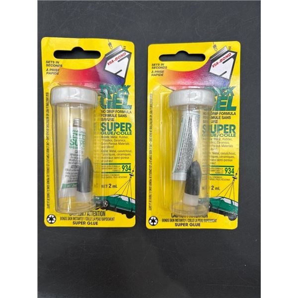 Via-Bond Thick Gel Super Glue 934, 12mL, Two Units