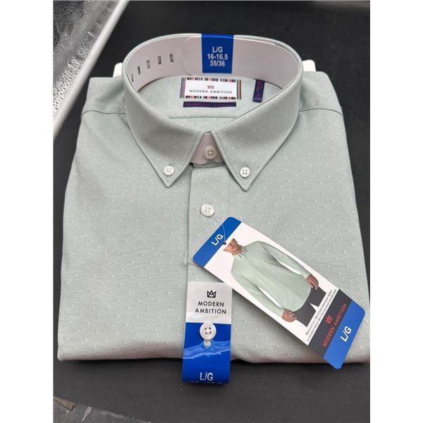 Modern Ambition Long Sleeve Dress Shirt, Size L/G 16-16.5 (35/36)
