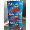 Image 1 : Ziploc 60 Count Freezer Bags Medium Size 3-Pack