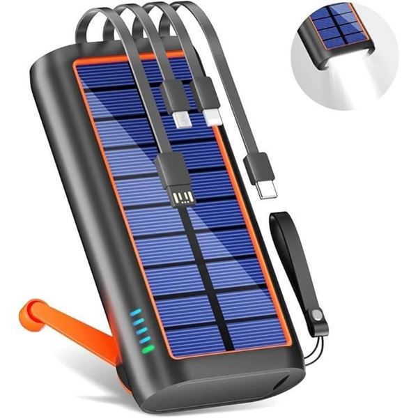 Solar Power Bank 61200mAh With USB and Hand Crank Charging