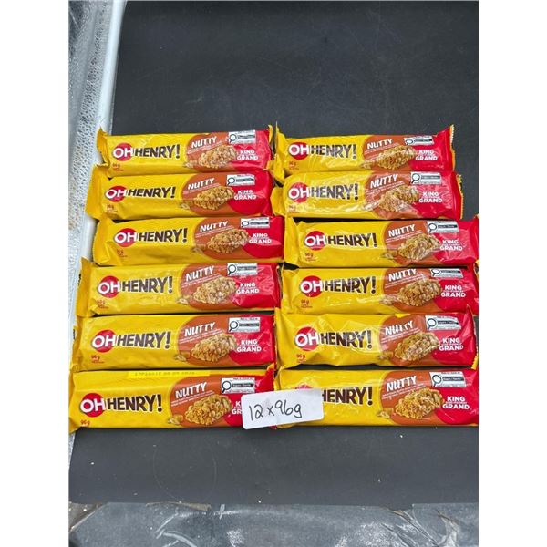 Lot of 12 Oh Henry! Nutty King Size 96g Bars