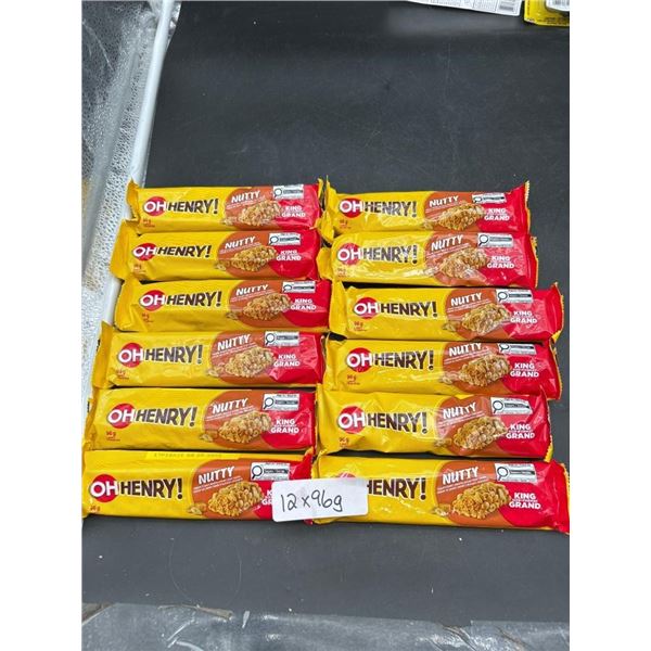 Lot of 12 Oh Henry Nutty King Size  96g Bars