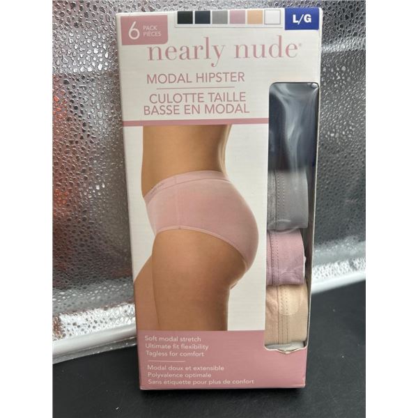 Nearly Nude Modal Hipster L/G, 6-Pack Cotton Underwear