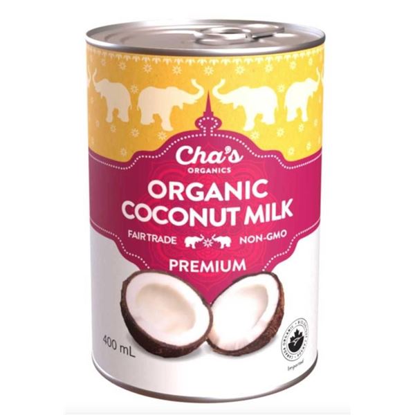 Cha’s Organics Organic Coconut Milk 400ml (4-Pack)
