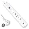 Image 1 : Trond TD-PS-USB3 Surge Protector With USB Charger, 5 AC Outlets & 3 USB Ports