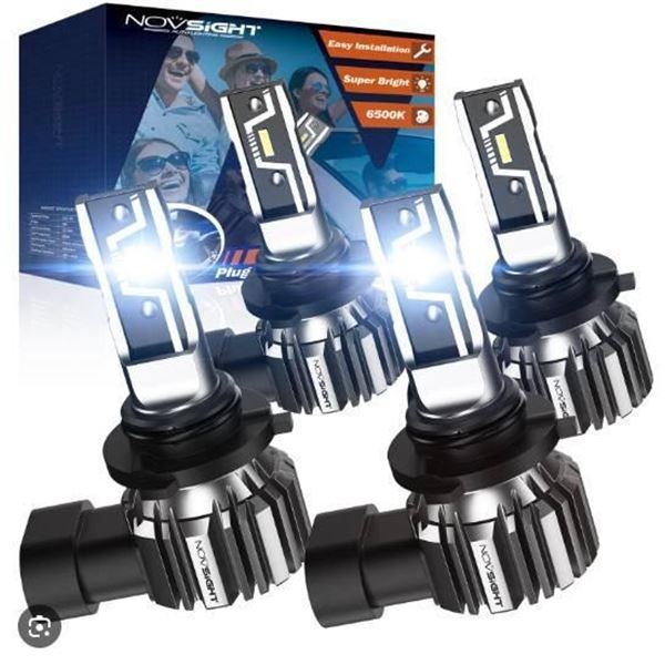 NovSight Mini LED Bulbs, Model 9006, 6500K, IP68, DC9-18V