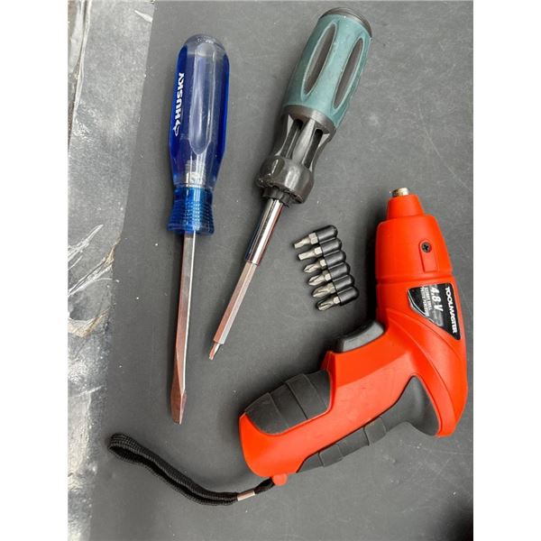 Cordless Screwdriver Set With Bits and Standard Screwdrivers