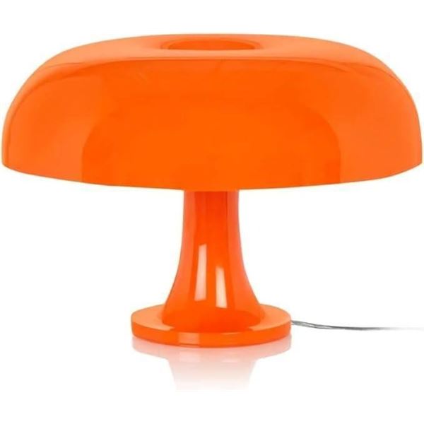 Orange Table Lamp With Dome Shade