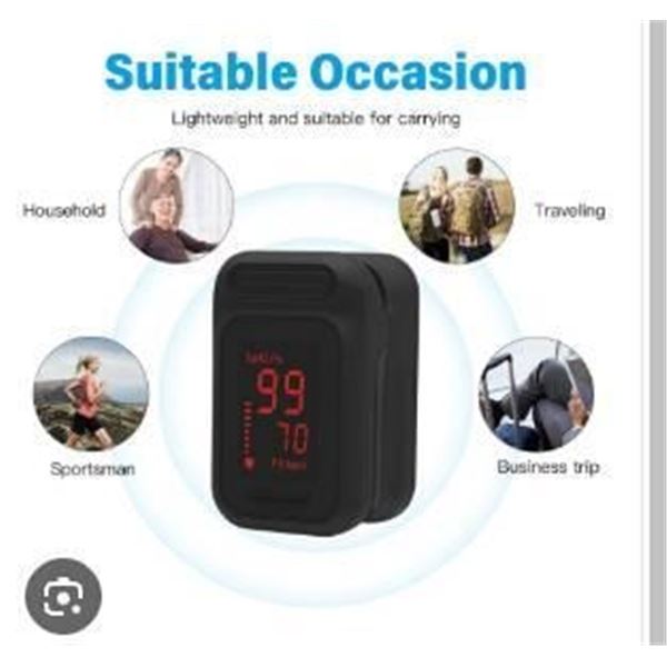 Fingertip Pulse Oximeter with SpO2, Pulse Rate, and PI Measurement