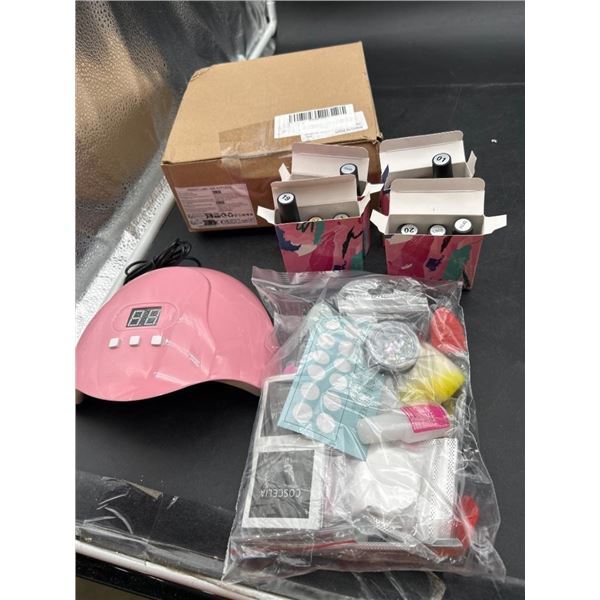 Gel Nail Polish Kit with Lamp and Accessories for Nail Art